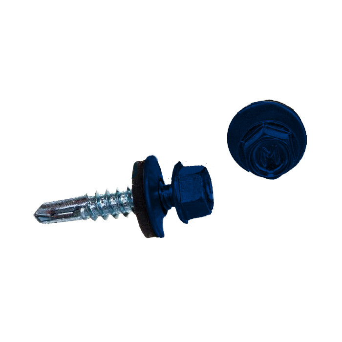 Саморез по металлу Daxmer 5,5х25 RAL 5002 (250) сверло №3