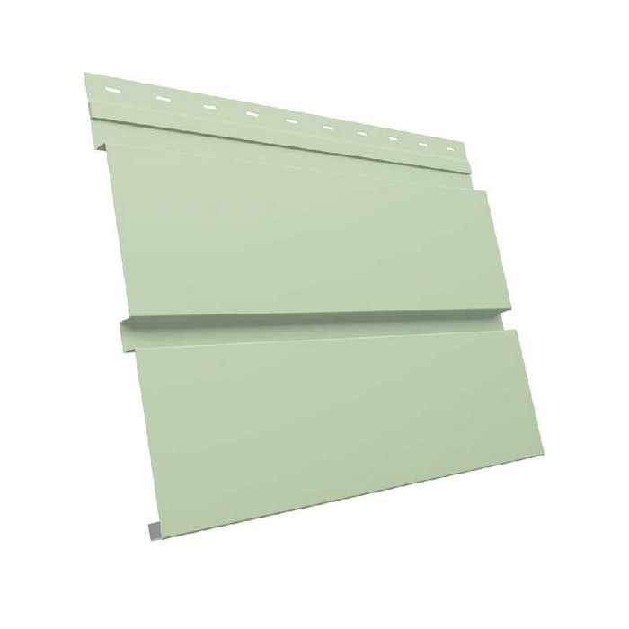 Металлический софит Квадро брус без перфорации 0,45 PE RAL6019 бело-зеленый
